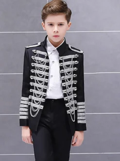 Costumes d'Halloween pour enfants Costume rétro du palais en or noir Costume de performance