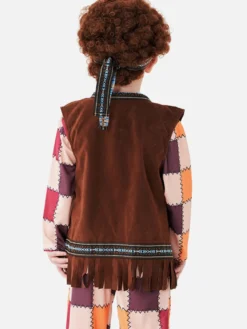Costumes d'Halloween pour enfants Ensemble haut et pantalon en polyester marron foncé pour Halloween