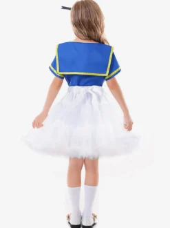 Costumes d'Halloween pour enfants Bleu Halloween Fibre de polyester Ensemble de polyester Jupe pour enfants