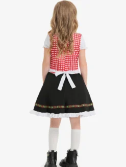 Costumes d'Halloween pour enfants Ensemble d'Halloween rose Robe en polyester pour enfants