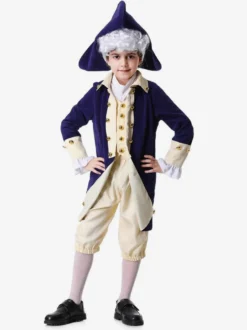 Costumes Ensemble haut et pantalon rétro bleu foncé Costumes de vacances