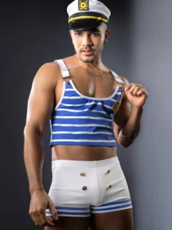 Costume sexy pour homme déguisement Halloween chapeau pantalon haut polyester tenue de boîte de nuit