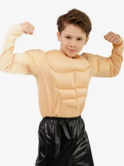 Costumes Muscle Halloween Enfants Garçon Haut En Polyester