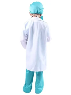 Costumes pour enfants docteur Cosplay capuche pardessus pantalon ensemble 3 pièces Costume d'halloween pour enfants