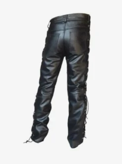 Costumes rétro en cuir PU rétro maigre Vintage noir pour homme