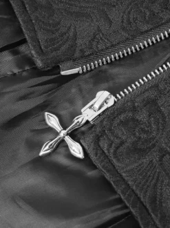 Costumes rétro à manches longues en polyester rétro vintage noir pour homme