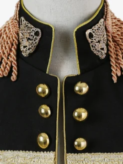 Costumes rétro à manches longues en polyester élégant haut vintage noir pour homme Bourgogne
