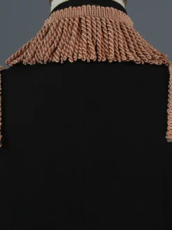 Costumes rétro à manches longues en polyester élégant haut vintage noir pour homme Bourgogne