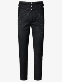 Costumes rétro noirs de jacquard de polyester rétro de cru pour l'homme