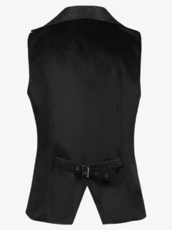 Costumes rétro sans manches en polyester vintage noir pour homme