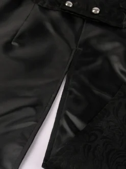 Costumes rétro sans manches en polyester rétro haut vintage noir pour homme Bourgogne