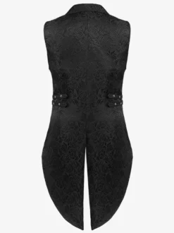 Costumes rétro sans manches en polyester rétro haut vintage noir pour homme Bourgogne