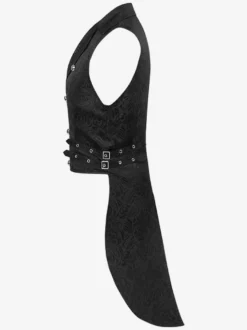 Costumes rétro sans manches en polyester rétro haut vintage noir pour homme Bourgogne