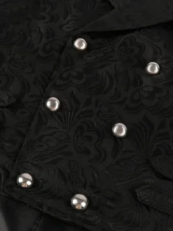 Costumes rétro sans manches en polyester rétro haut vintage noir pour homme Bourgogne
