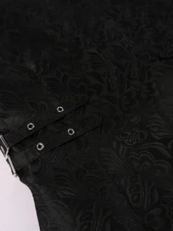 Costumes rétro sans manches en polyester rétro haut vintage noir pour homme Bourgogne