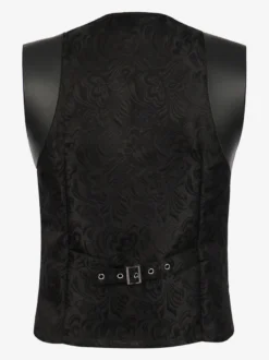 Costumes rétro sans manches en polyester vintage noir pour homme