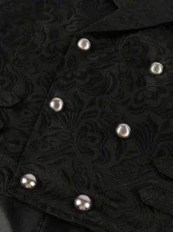 Costumes rétro sans manches en polyester rétro haut vintage noir pour homme Bourgogne