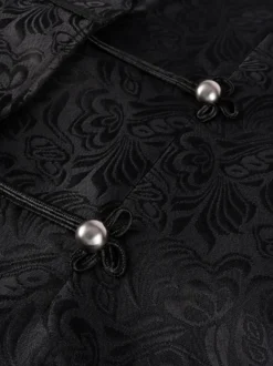 Costumes rétro sans manches en polyester vintage noir pour homme