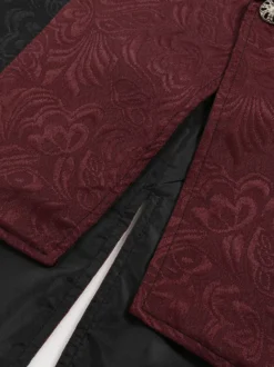 Costumes rétro sans manches en polyester vintage bordeaux pour homme Bourgogne