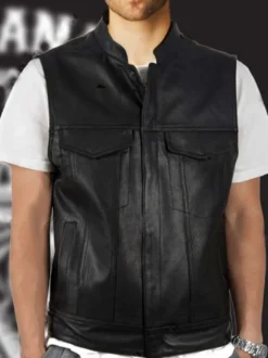Costumes rétro sans manches en polyester rétro noir vintage pour homme