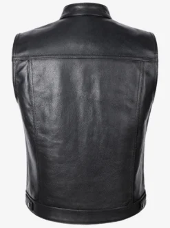 Costumes rétro sans manches en polyester rétro noir vintage pour homme
