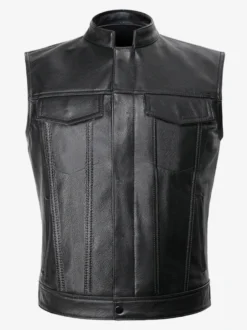 Costumes rétro sans manches en polyester rétro noir vintage pour homme