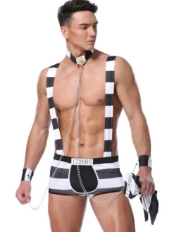 Costumes Sexy Hommes Déguisement Sexy Halloween Imprimé Bicolores Tenue Sexy