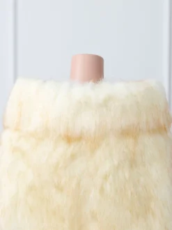 Couverture de mariage en fausse fourrure hauts beiges couverture de mariée