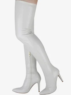 Cuissardes à Talon Aiguille pour Femme en Cuir Verni Brillant