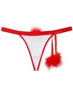 Culotte confortable en nylon bicolore élastique en fausse fourrure