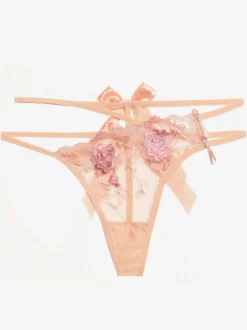 Culotte Sexy Femme Nue 1 Pièce Dentelle Sous-Vêtements Lingerie à Lacet