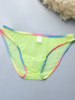 Culotte sexy pour homme blanche transparente Lingerie pour homme