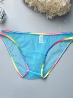 Culotte sexy pour homme blanche transparente Lingerie pour homme