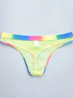 Culotte sexy pour homme Lingerie transparente bleue pour homme