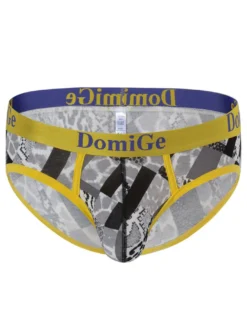 Culotte Sexy Pour Hommes Jaune Imprimé Rayon Tanga Lingerie Hommes