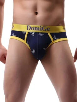 Culotte Sexy Pour Hommes Jaune Imprimé Rayon Tanga Lingerie Hommes
