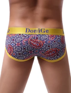Culotte Sexy Pour Hommes Jaune Imprimé Rayon Tanga Lingerie Hommes