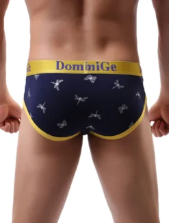 Culotte Sexy Pour Hommes Jaune Imprimé Rayon Tanga Lingerie Hommes
