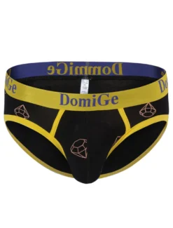 Culotte Sexy Pour Hommes Jaune Imprimé Rayon Tanga Lingerie Hommes