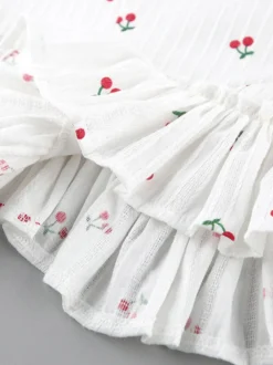 Débardeur blanc à col rond et volants bretelles fines en coton sexy pour femme