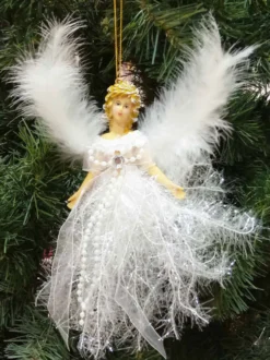Décoration Ange Fête Polyester Fibre Noël Enfants Noël Déguisement Noël Cadeau Enfant