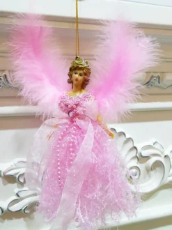 Décoration Ange Fête Polyester Fibre Noël Enfants Noël Déguisement Noël Cadeau Enfant