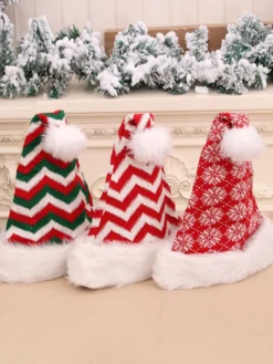 Décoration De Fête De Noël Chapeau De Noël En Fibre De Polyester Déguisement Noël Cadeau Enfant