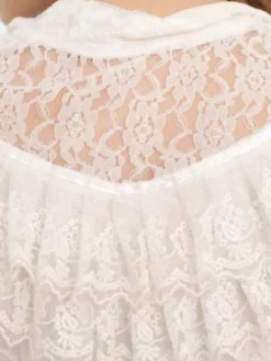 Dentelle blanche Lolita Blouse manches longues Déguisements Halloween