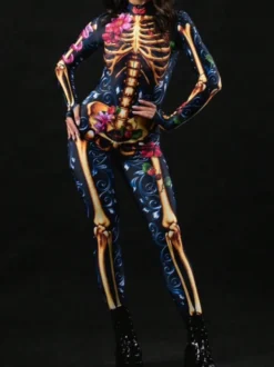 Déguisement d'araignée vert fluo réactif aux UV pour femme costume d'Halloween