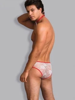 Déguisement d'infirmière sexy pour homme ensemble dos nu et col halter tenue de soirée