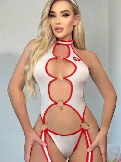 Déguisement sexy pour femme Infirmière Halter Teddies