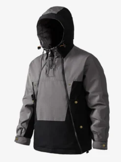 Doudoune à capuche pour homme veste décontractée à double fermeture éclair et blocs de couleurs veste chaude