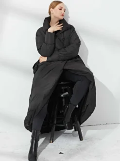 Doudoune Femme Chic En Duvet De Canard Grande Taille Poche À Glissière Éclaire