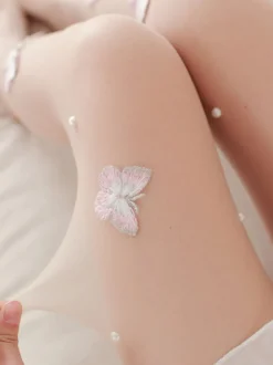Doux Lolita bas papillon nu accessoire brodé polyester motif papillon accessoires Lolita